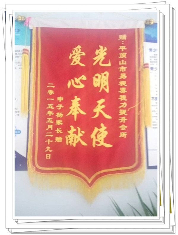 易視界里家長贈(zèng)送的錦旗