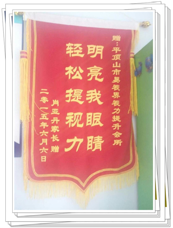 易視界里家長贈(zèng)送的錦旗